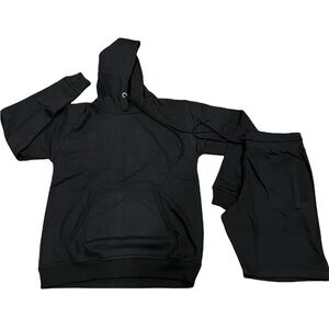 Kids Black Hoodie and Jogger Set